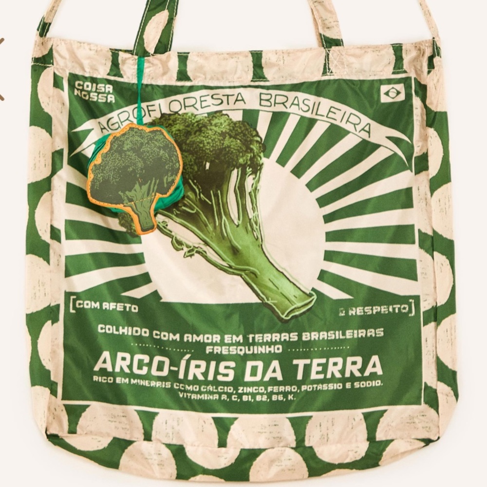 Farm Rio brócolis 🥦 foldable bag!!